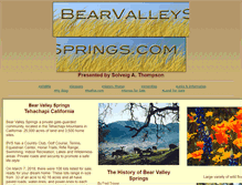Tablet Screenshot of bearvalleysprings.com